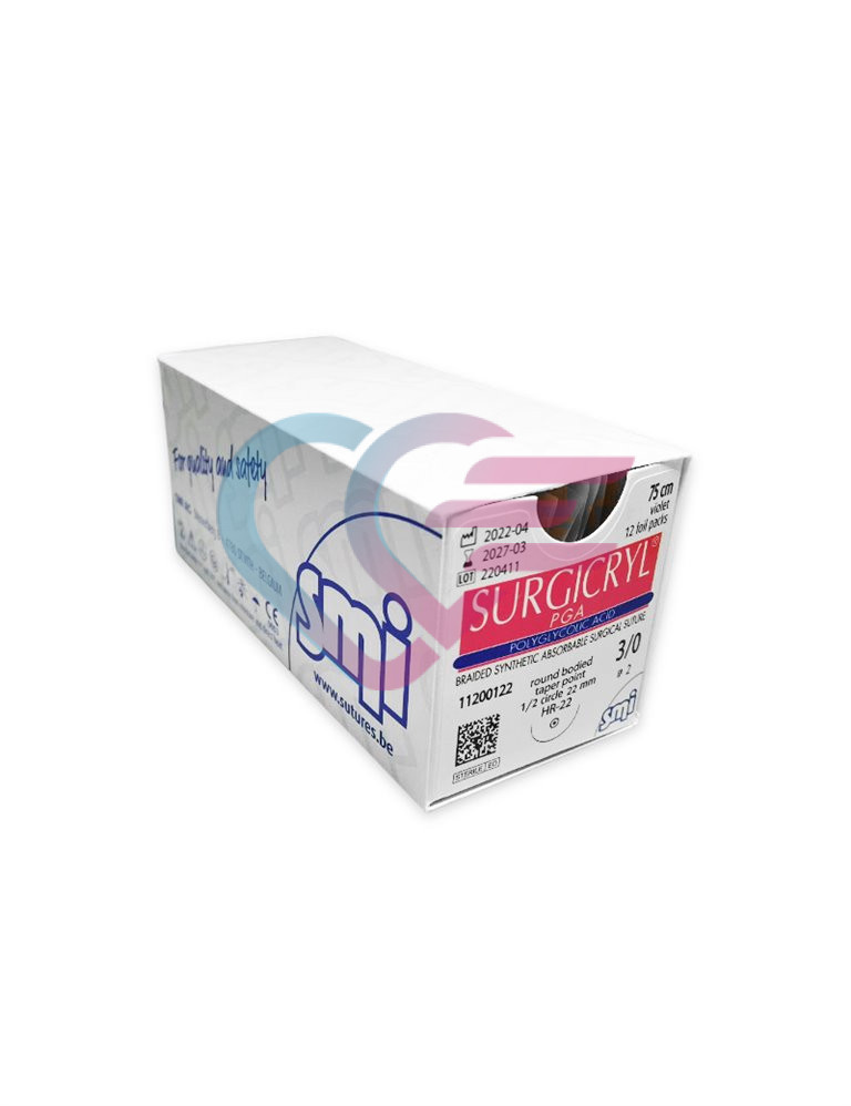 Konac Surgicryl PGA 2 3/0 igla 1/2 22 mm 75 cm
