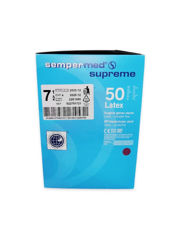 Sterilne kirurške rukavice bez pudera, Supreme, broj 7,5