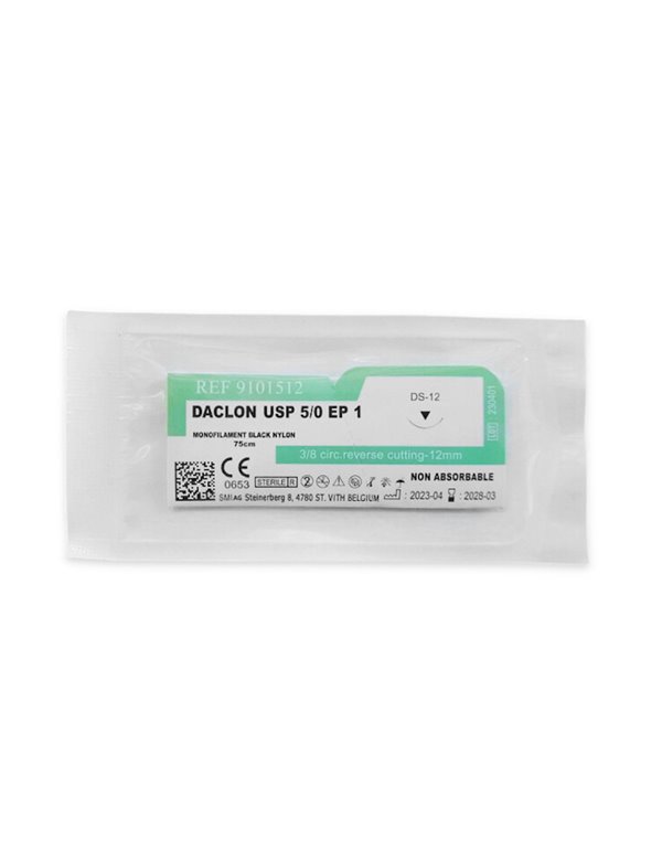 Konac Daclon Nylon 5/0, igla 3/8 cir. cut 12 mm