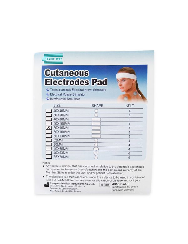 Pakiranje gumene elektrode 50x90 mm, set od 4 kom