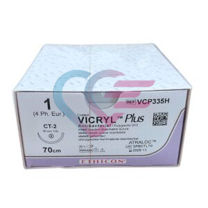 KONAC VICRYL PLUS VIO 70CM, USP1, CT-2, 26mm, a'36